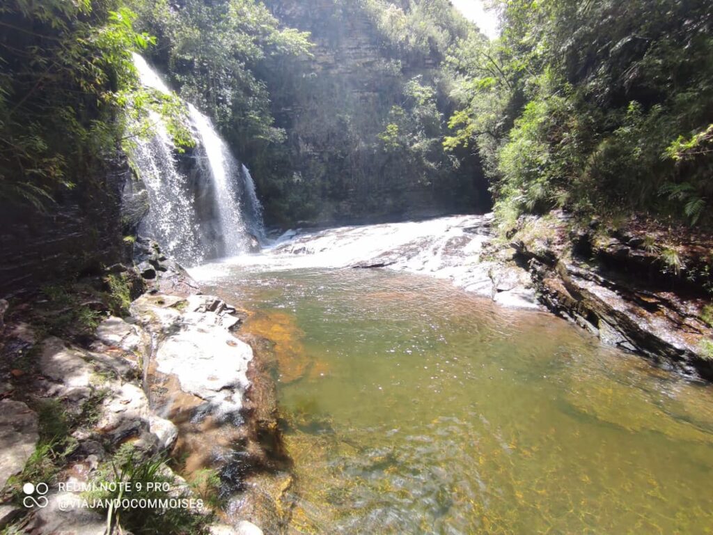 Imagem mostra Cachoeira dos Anjos.
